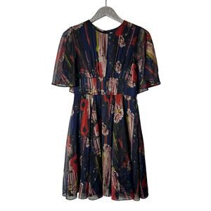 Jason Wu Abstract Floral Print Dress